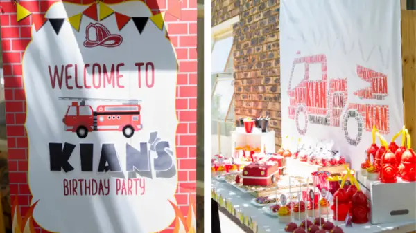 Fire Truck birthday party – I Heart Kiddies Parties